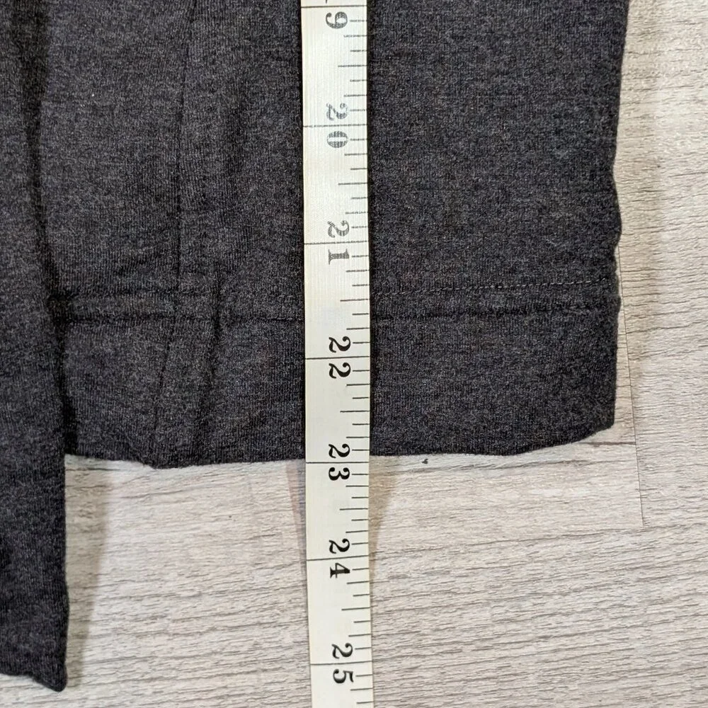 Lululemon Coast Wrap Cardigan Womens 2‎ Heather Black Jacket Button Athleisure